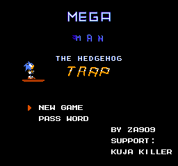 Mega Man - The Hedgehog Trap (Easy Mode) Title Screen